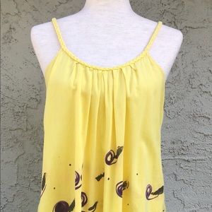 Vintage 1970’s Bohemian cotton camisole w/braided straps unique